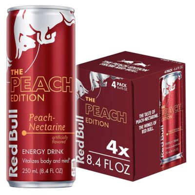 Red Bull Energy Drink, Peach-Nectarine, 8.4 Fl Oz (4 Pack)