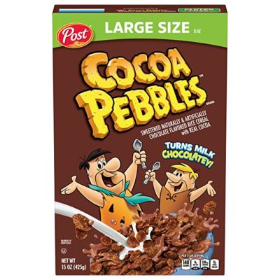 Post Cocoa Pebbles Cereal, 15 Oz