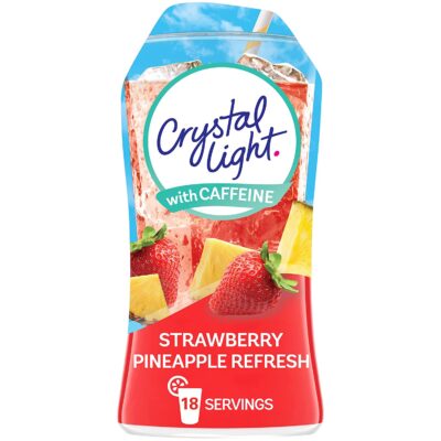 Crystal Light Liquid Strawberry Pineapple Refresh Drink Mix with Caffeine, 1.62 fl oz Bottle