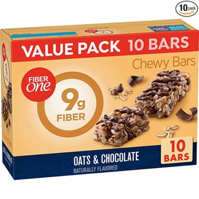 Fiber One Chewy Bars, Oats & Chocolate, Fiber Snacks, 14.1 oz, 10 ct